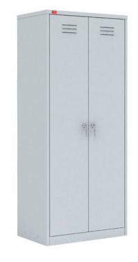 Двухсекционный металлический шкаф для одежды ШРМ - С