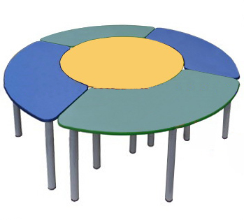 Стол детский КРУГ 5 столов (ЛДСП) 32