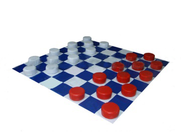 Мат складной «Шахматная доска» с шашками