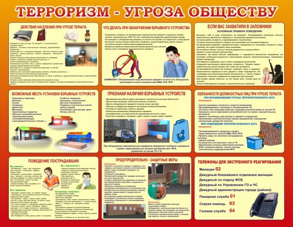 Стенд "Терроризм угроза обществу" ШК-1602