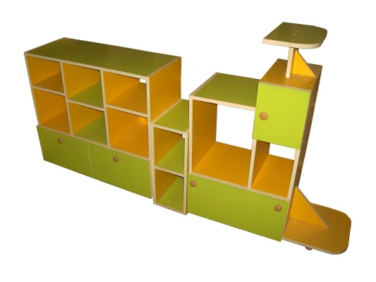 Детская мебель Стенка Паровозик с вагончиком