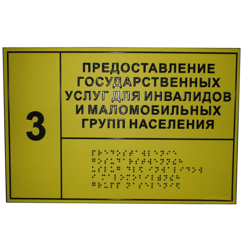 Информационныо-тактильные (рельефные) таблички, табло и вывески