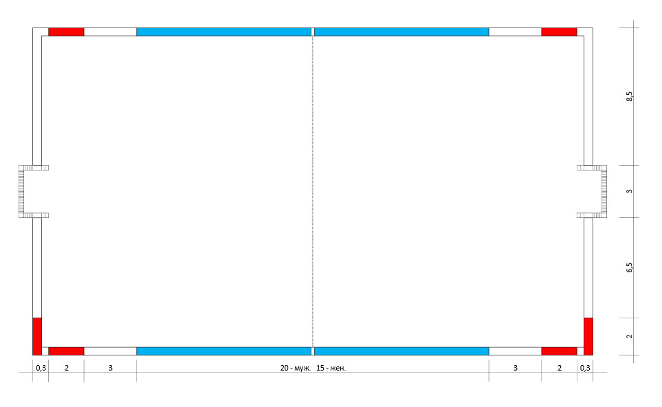 Комплект разметки  поля тренировочный