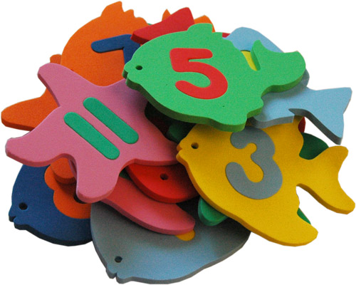 НАБОР ИГРУШЕК-ПРИЛИПАЛ «РЫБКИ-ЦИФРЫ»