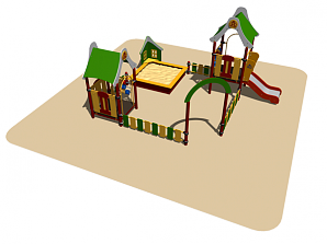 Песочный дворик с горкой